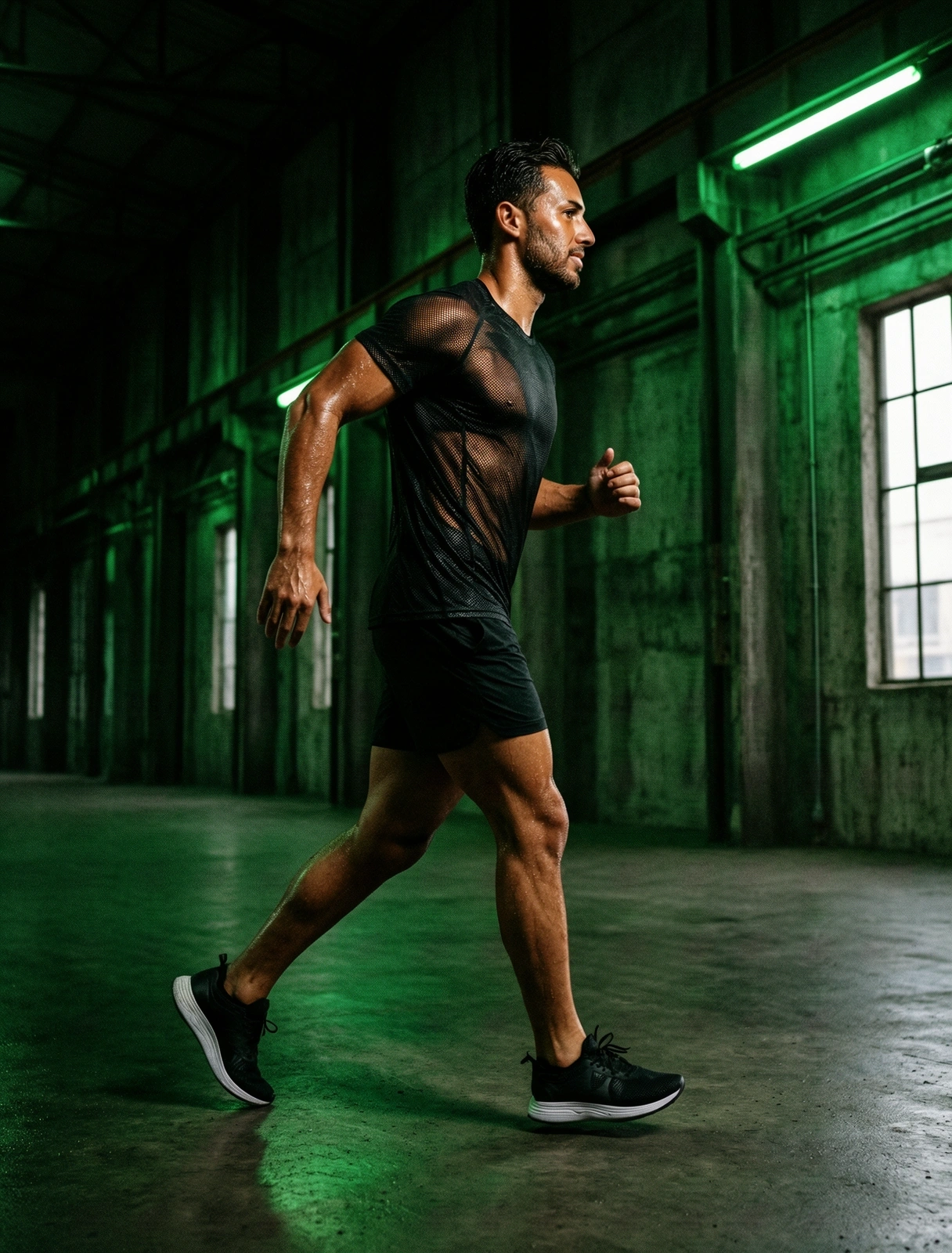 The Lifestyle Coach in motion within an industrial setting
